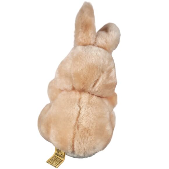 Vintage 1987 Applause Woodland Bunny Plush Rabbit 8" Peach White Stuffed Animal - Picture 2 of 12